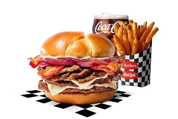 Double Bacon Philly Burger combo
